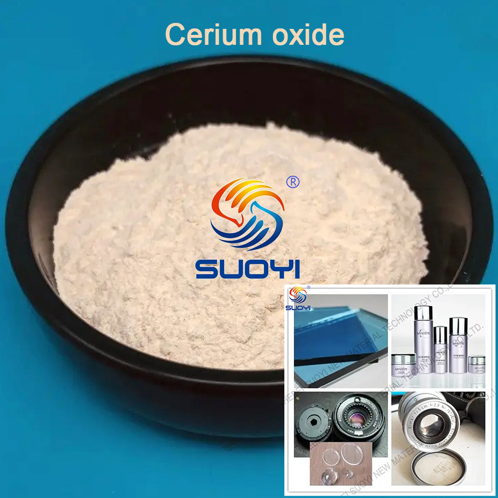 El óxido de cerio es una sustancia inorgánica, de fórmula química ceo2, en polvo de color amarillo pálido o marrón amarillento.